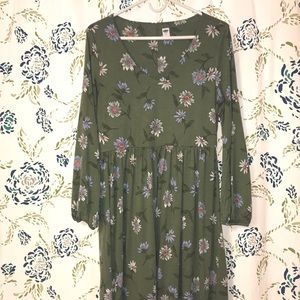 Long Sleeve A Line Dress